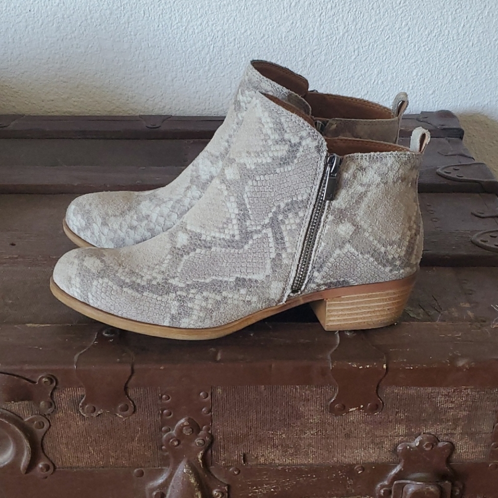Lucky snake print booties